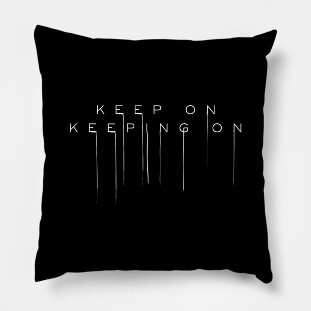 Death Stranding Keep On Keeping On Throw Pillow Official Death Stranding Merch
