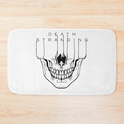 Skull Death Art Stranding Game For Fans Bath Mat Official Death Stranding Merch